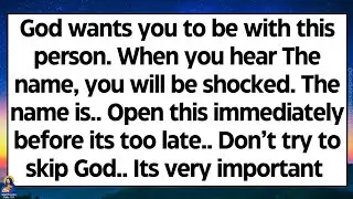 🧾God wants you to be with this person. When you hear The name, you'll be shocked. The name is..
