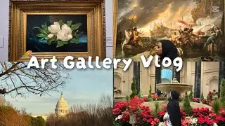 Going to DC || National Gallery of Art 🖼️ || Ice skating ⛸️❄️🤍