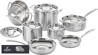Cuisinart 12 Piece Cookware Set MultiClad Pro Triple Ply Stainless Steel Cookware Set
