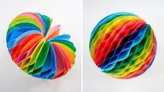 Honeycomb Heart And Honeycomb Ball - Paper Craft - DIY