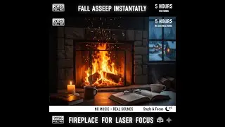 🔥5 Hours Cozy Fireplace (2026 Full HD) | Relaxing Crackling Fire Sounds for Sleep & Study (No Music)