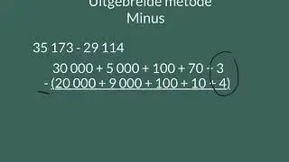 Uitgebreide metode Minus, Graad 5