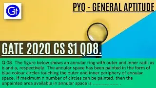 GATE 2020 CS Q8. The figure below shows an annular ring with outer and inner radii. [SOLVED!]