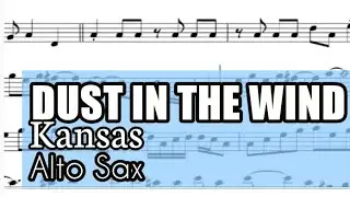 Dust in the Wind Alto Sax Sheet Music Backing Track Play Along Partitura