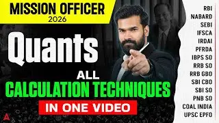 Quants All Calculation Techniques for Bank Exams 2026 | Mission Officer 2026 | By Rahul Meena