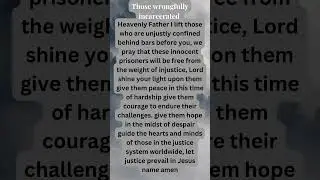 Prayer for innocent prisoners #Jesus #freedom #prayerforyou #faith #justice #shortsviral