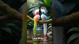 Awsome colourful birds 💙❤️💗#shorts#most viral short#love birds❤️