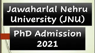 JNU || Admission 2021-22 || PhD Admission 2021 || e-prospectus Available ||