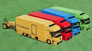 Tractors With Colors - Mını  Tractors with Mercedes TRUCKS - Farming Simulator 22