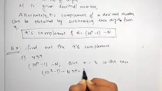 9s complement of a number | examples |