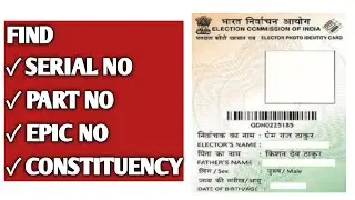 How to|Find part and serial no in electoral roll|Voter id card|Part and serial no kaise nikale|NVSP