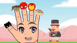 Superhero Finger Family Song Nursery Rhymes