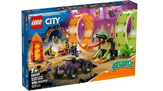 LEGO City 60339 Double Loop Stunt Arena unboxing & speed build
