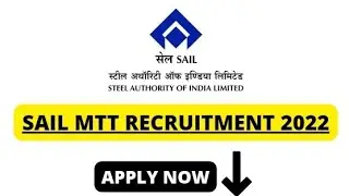 Sail MTT Management Trainee Technician Through GATE Recruitment 2022 for 245 post #sail #sail_mtt