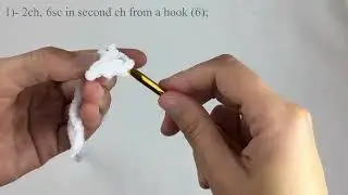 An example of starting knitting in chain stitch