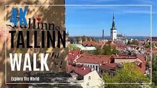 Estonia 4K • Tallinn Walk 60fps | Terminal A - Town Hall Square - Viru Gate - Toompea - Nunne
