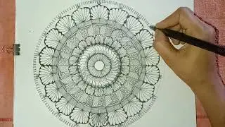 Dream Catcher Mandala Drawing/Dream Catcher Mandala Drawing For Beginners/Mandala Drawing
