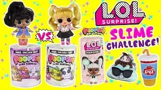 LOL Surprise SLIME Challenge Oops Baby VS Her Majesty! #Hairgoals Makeover Series 5 Doll Opening