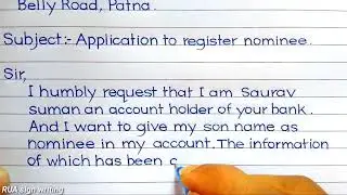 How to write an Application to add Nominee name in a Bank Account