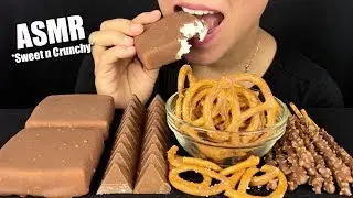 ASMR CRUNCHY CHOCOLATE + ICE CREAM 초콜릿 아이스크림 리얼사운드 먹방 チョコレート | LaniEats ASMR