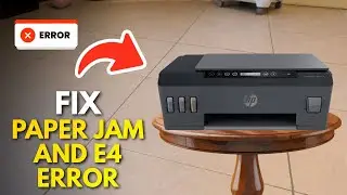 Как устранить замятие бумаги и ошибку E4 на принтерах HP Smart Tank 515 и 516 (любая модель Smart...
