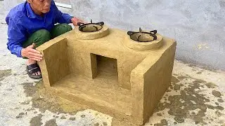 Skill To Make Wood Burning Stove With Natural Materials From Environmentally Friendly Clay at Home