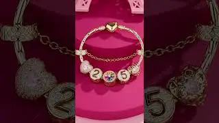 Gona Romantic Heart October Birthstone 925 sterling silver charm bracelets #gona #jewelry #charms