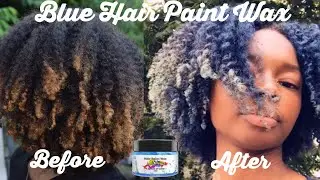 Trying BLUE HAIR PAINT WAX 💙 | Natural Hair 4C| Twist Out