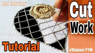 Hand Embroidery Cut work Tutorial | Aari work | maggum work | Cutwork