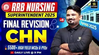 RRB Nursing Superintendent | CHN Important MCQs & PYQs #8 | RRB Xpress 2025 | Ashok Sir
