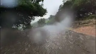 Relaxing POV rain drive through the mountains - Sardinia