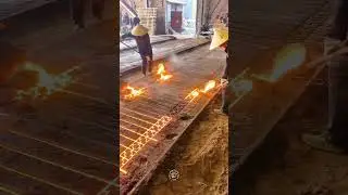 Wrought Iron Fencing Made in Asia - primitive metalcasting style but the results are great!