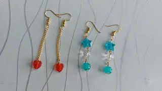 how to make easy earrings at home /earrings making  /diy earrings