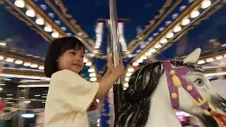 Chelsea happily rides the TIMEZONE carousel at Trinoma with her Mama. (May 4, 2024, 7:26PM)