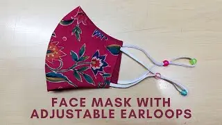 Face Mask With Adjustable Earloops | Using Beads