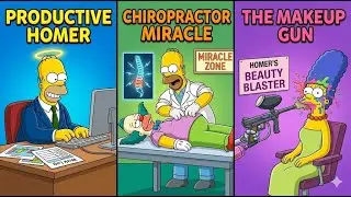 Simpsons Funny Moments | Productive Homer, Chiropractor Miracle & The Makeup Gun