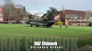 RAF Chinook at Abingdon School 31 March 22