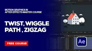 Twist, Wiggle path, Zigzag Shape Modifiers in After Effects
