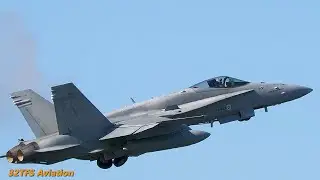 [4K] F-18 Finnish Air Force: Afterburner Roar at Leeuwarden Airbase