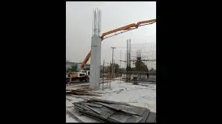 Use of Mobile pump Less time,Less Labour and Speedy works#construction