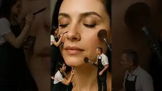 Tiny Makeup Artists Work Their Magic on a Giant Face!