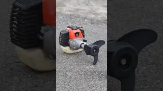 Boat Motor From Trimmer #machine #trending  #farming #diy #homemade #tools #project #trend #new
