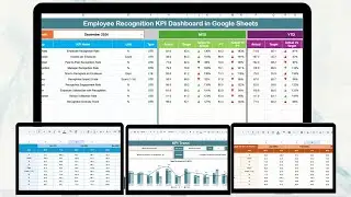 Employee Recognition KPI Dashboard in Google Sheets