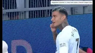 Gianluca Scamacca scores his second goal for west ham - 25 August 2022