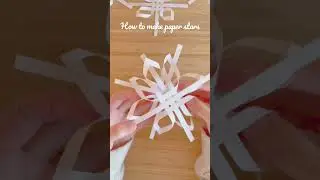 Make paper stars using 12 strips of paper and some glue #papercraft #christmascraft #christmasdecor