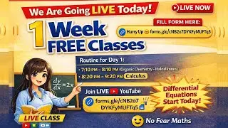 NEB Grade 12 FREE Live Classes 🔴 | Organic Chemistry & Calculus (Differential Equations) | Day 1