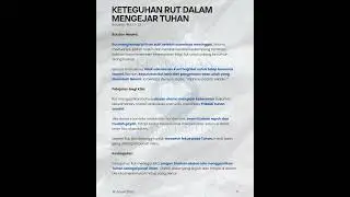 KETEGUHAN RUT DALAM MENGEJAR TUHAN ‼️#shorts #renungan #rhemahariini