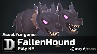 Poly HP - FallenHound | 3D | For UE/Unity | Game Ready