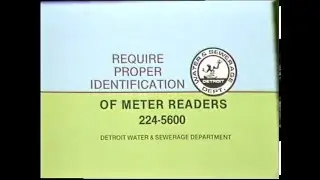 Detroit Water and Sewerage Department Meter Reader P.S.A. Voice-Over and Card (c. 1985)