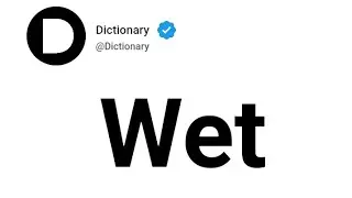 Wet Meaning In English
